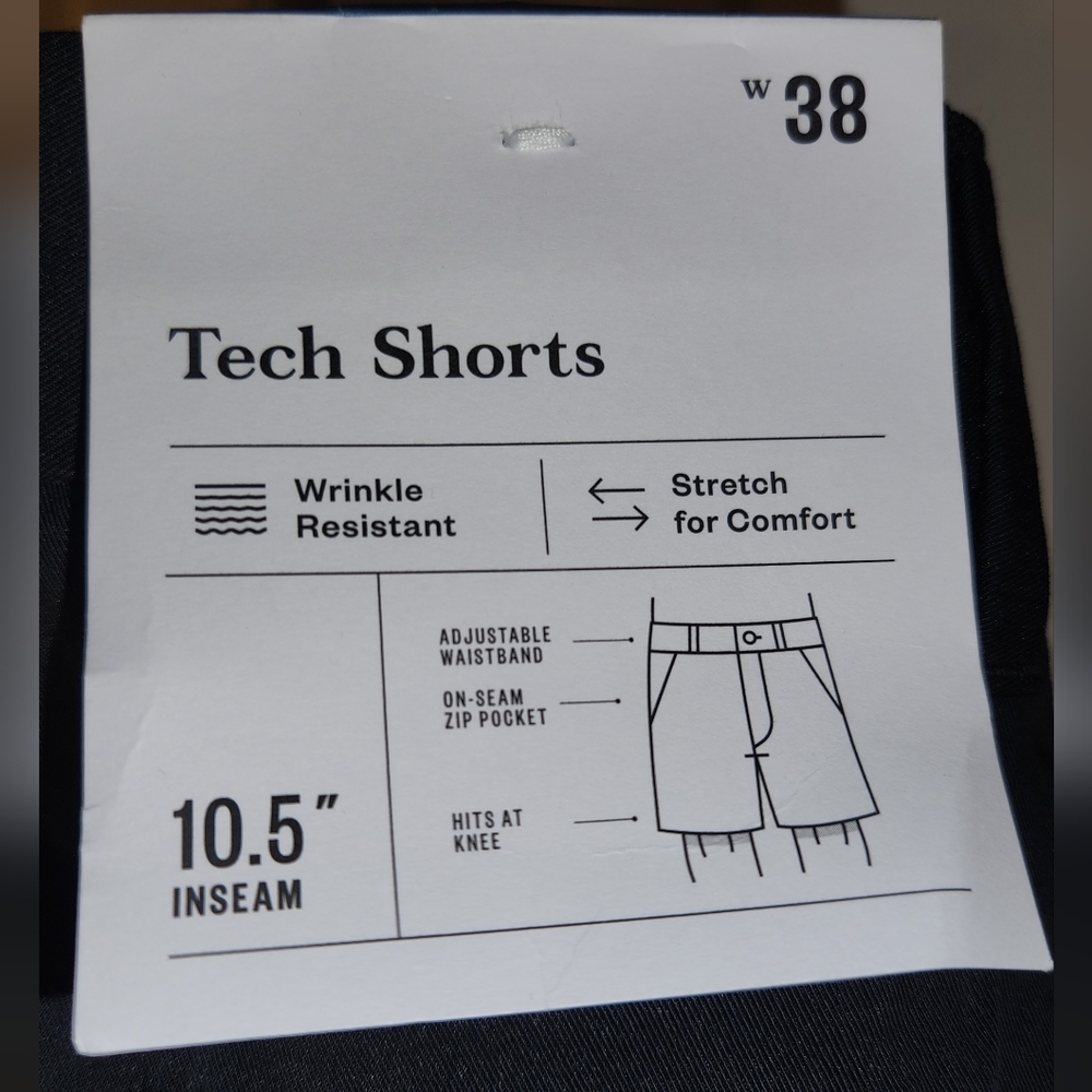 Goodfellow's Men's stretch tech shirts black size 38 - Picture 7 of 8